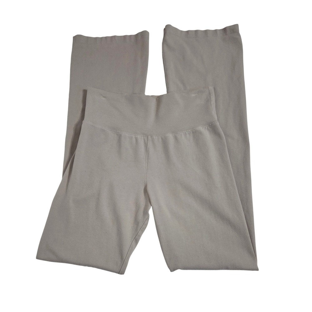 Brandy Melville Tan High Waisted Flare Yoga Pants Wide Leg Beige Small - Picture 4 of 6